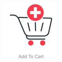 Add to cart and checkout icon concept vector