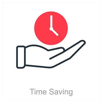Time Saving and clock icon concept vector