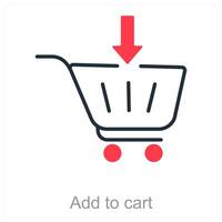 Add to cart and checkout icon concept vector