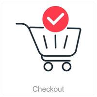 Checkout and bill icon concept vector
