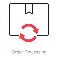Order Processing and checkout icon concept vector