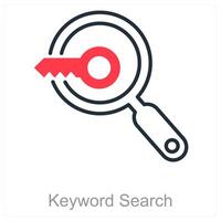 Keyword Search and find icon concept vector