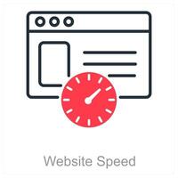Website Speed and slow icon concept vector