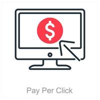 Pay Per Click and ad icon concept vector