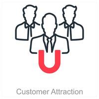 Customer Attraction and attract icon concept vector