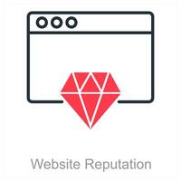 Website Reputation and ratings icon concept vector