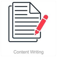 Content Writing and write icon concept vector