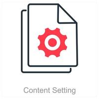 Content Setting and privacy icon concept vector