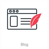 Blog and write icon concept vector
