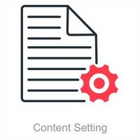 Content Setting and privacy icon concept vector
