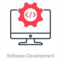 Software Development and coding icon concept vector
