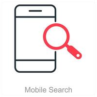 Mobile Search and app icon concept vector