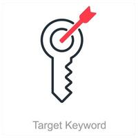 Target Keyword and aim icon concept vector