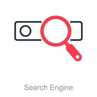 Search Engine and find icon concept vector