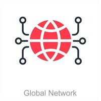Global Network and connect icon concept vector