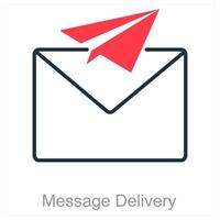 Message Delivery and mail icon concept vector