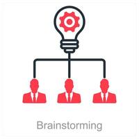 Brainstorming and idea icon concept vector
