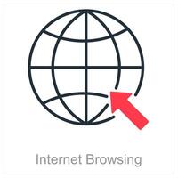 Internet Browsing and online icon concept vector