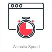 Website Speed and speed icon concept vector