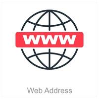 Web Address and url icon concept vector