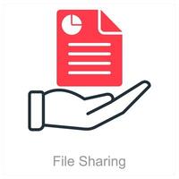 File Sharing and sync icon concept vector