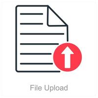 File Upload and attach icon concept vector