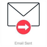 Email Sent and success icon concept vector