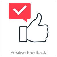 Positive Feedback and like icon concept vector