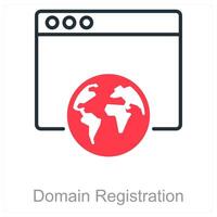 Domain Registration and icon concept vector