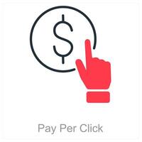 Pay Per Click and conversion icon concept vector
