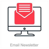 Email Newsletter and mail icon concept vector