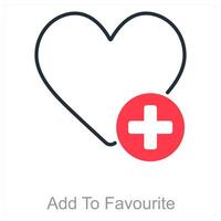 Add To Favourite and save icon concept vector