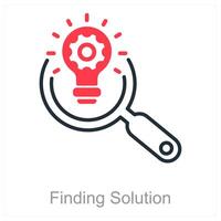 Finding Solution and idea icon concept vector