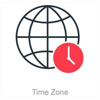 Time Zone and clock icon concept vector