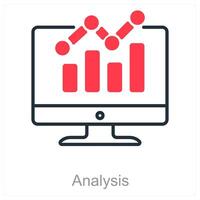 Analysis and chart icon concept vector