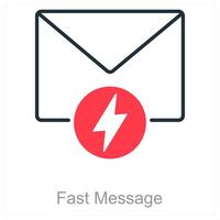 Fast Message and speed icon concept vector