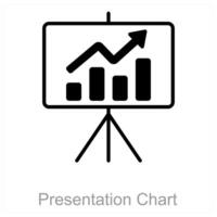 Presentation Chart and planning icon concept vector