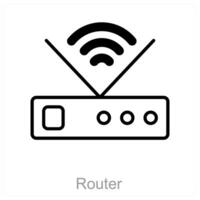 Router and wifi icon concept vector