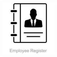 Employee Register and record icon concept vector