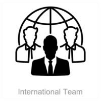International Team and unity icon concept vector