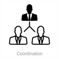 Coordination and teamwork icon concept vector
