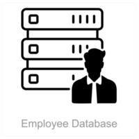 Employee Database and people icon concept vector