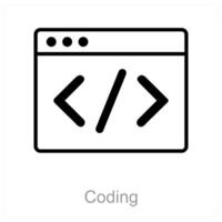 Coding and code icon concept vector