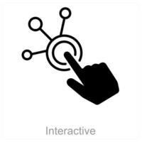 Interactive and connect icon concept vector