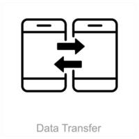 Data Transfer and server icon concept vector