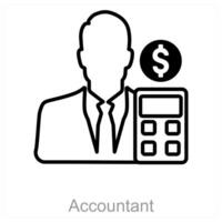 Accountant and finance icon concept vector