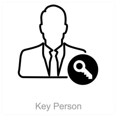 Key Person and management icon concept