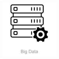 Big Data and database icon concept vector