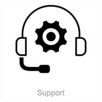 Support and help icon concept vector