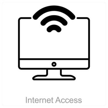 Internet Access and network icon concept vector